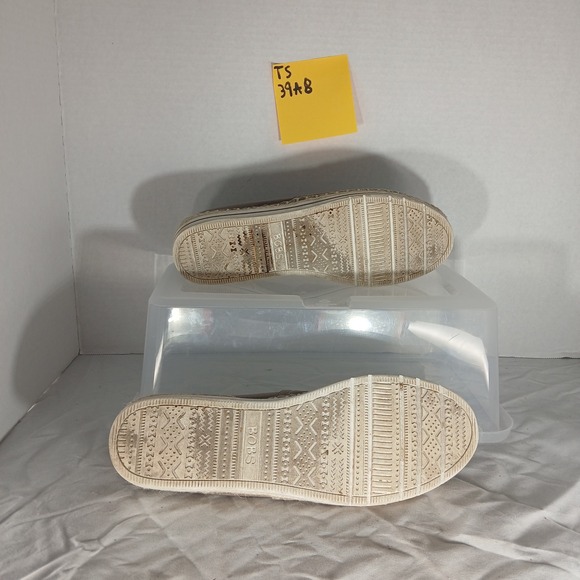 BOBS from Skechers Espadrille Flats Taupe Canvas Memory Foam Women Size 7.5 - Picture 7 of 8